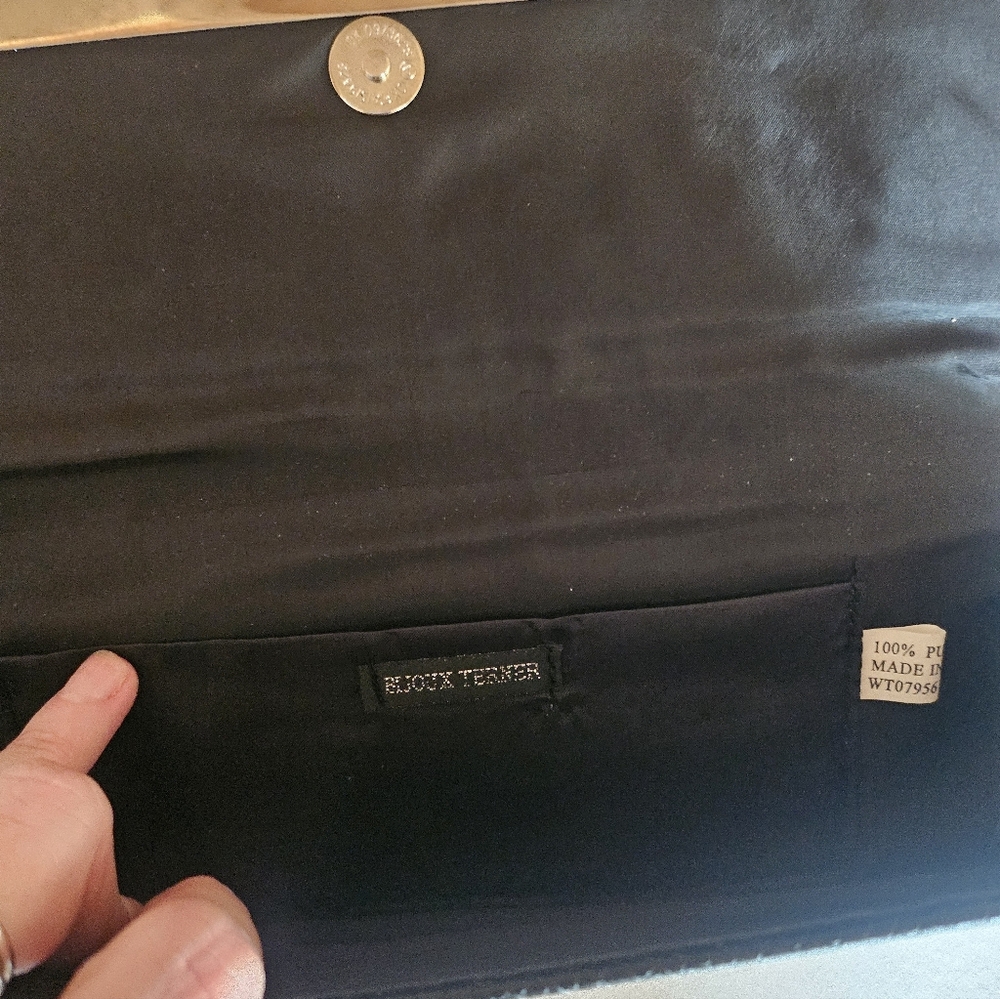 Bijoux Terner Black and gold clutch bag #eveningbag - Picture 3 of 5